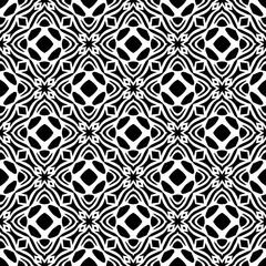 Geometric pattern in ethnic style. Seamless background  with  abstract shapes. Black and white wallpaper. Abstract background  with Repeating pattern for decor, textile and fabric.