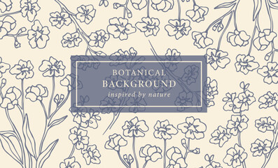 Hand drawn forget-me-not background