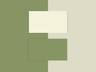 Business Card Green Flat Mockup