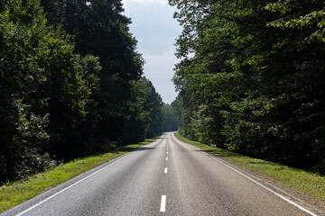 Narrow paved road for cars