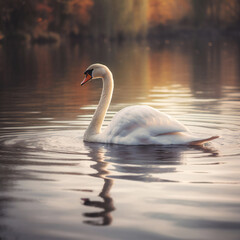 Fototapeta premium swan on the lake