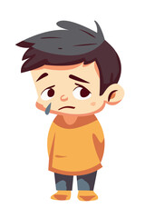 cartoon crying boy