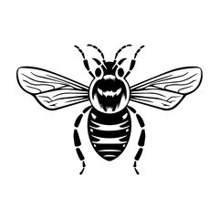 bee silhouette illustration