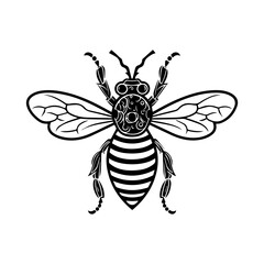 bee silhouette illustration
