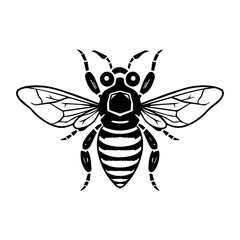 bee silhouette illustration