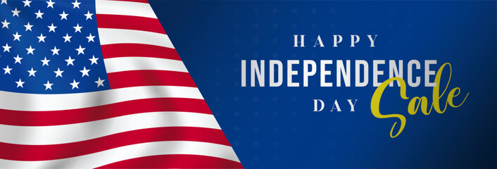 4th of july happy independence day banner in United States and america national flag | American national holiday | usa independence day 2023