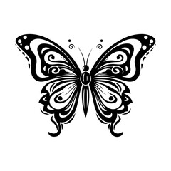 Fototapeta na wymiar butterfly silhouette illustration 