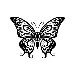 Fototapeta na wymiar Butterfly silhouette illustration