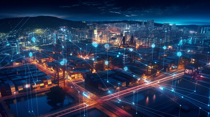 Fototapeta na wymiar IoT and Smart Cities