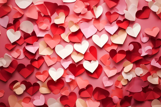 Naklejka Valentines day hearts background