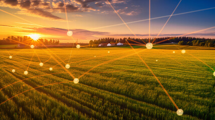 Fototapeta na wymiar IoT in Agriculture