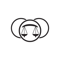 Law icon logo, vector illustration design template.