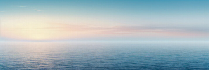 Naklejka na ściany i meble A beautiful ocean landscape, panoramic view - Generative AI