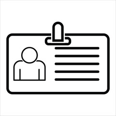 profile name - id card icon vector design template