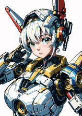 Anime Girl with Robot suit