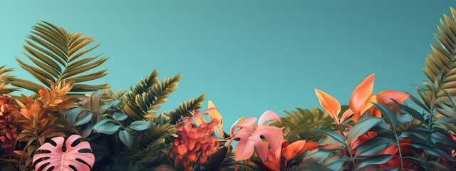 Jungle summer tropical design natural background