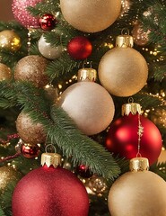 Fototapeta premium christmas tree with balls