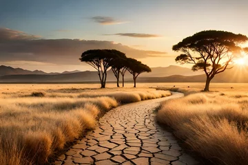 Foto op Aluminium Dramatic sunrise in the Namibian desert  © Ahtesham