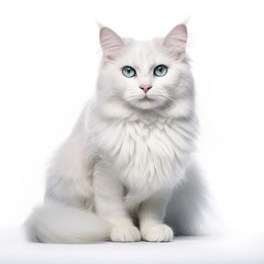 photo cat on a white background