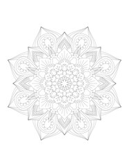 Mandala. Flower Mandala. Mehndi. tattoo. decoration. Decorative ornament in ethnic oriental style. Coloring book page. Floral Mandala. Decoration in ethnic oriental. Mandala Coloring Pages