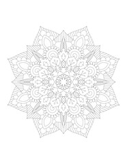 Mandala. Flower Mandala. Mehndi. tattoo. decoration. Decorative ornament in ethnic oriental style. Coloring book page. Floral Mandala. Decoration in ethnic oriental. Mandala Coloring Pages