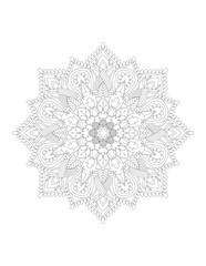Mandala. Flower Mandala. Mehndi. tattoo. decoration. Decorative ornament in ethnic oriental style. Coloring book page. Floral Mandala. Decoration in ethnic oriental. Mandala Coloring Pages