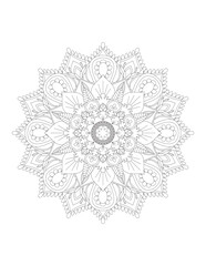 Mandala. Flower Mandala. Mehndi. tattoo. decoration. Decorative ornament in ethnic oriental style. Coloring book page. Floral Mandala. Decoration in ethnic oriental. Mandala Coloring Pages