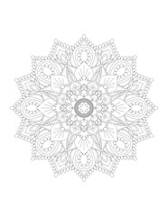 Mandala. Flower Mandala. Mehndi. tattoo. decoration. Decorative ornament in ethnic oriental style. Coloring book page. Floral Mandala. Decoration in ethnic oriental. Mandala Coloring Pages