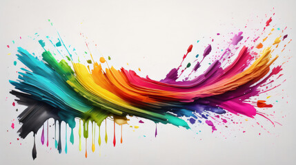 Abstract Background With Burst Of Colors New paint art design 