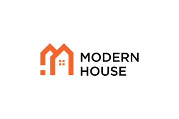 Modern house logo vector with creative modern concept design