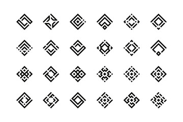 Ornament triangle logo vector with creative modern concept design