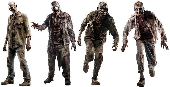 Group of zombies AI generative