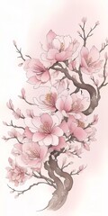 pink tree painting