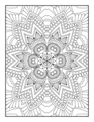 Mandala Coloring Pages For Kids. Mandala Coloring Pages for Adults. Vintage decorative elements. Mandala flower for adult coloring book. Vector illustration. Coloring Page. Flower. Black and white.