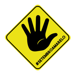 Obraz premium setembro amarelo, mês de prevenção de acidentes, setembro, amarelo, campana setembro amarelo, mês de prevenção de acidentes