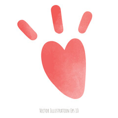 Heart hand drawn isolated on white background  ,vector illustration EPS 10