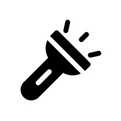 Flashlight icon. Torch icon. lantern, led light, pocket spotlight symbols. Vector sign.
