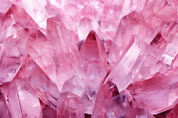 Pink Quartz crystal Background Generative AI