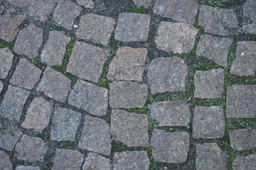 gray paving slabs as a background, pavement paved slabs as a background	
