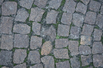 gray paving slabs as a background, pavement paved slabs as a background	
