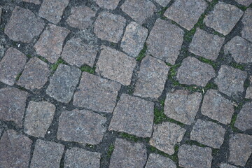 gray paving slabs as a background, pavement paved slabs as a background	
