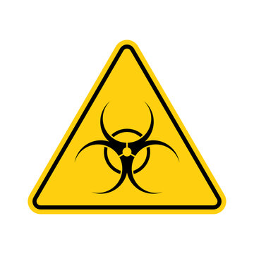 Warning sign of virus. Biohazard icon vector isolated on white background