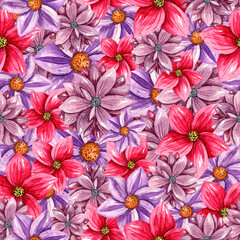 seamless pattern with flowers