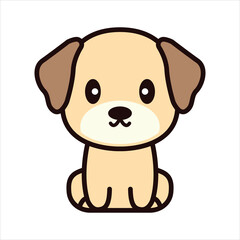 Fototapeta premium Cartoon cute dog vector illustration