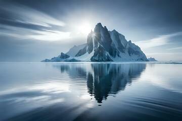 Fototapeta na wymiar iceberg in polar regions generated by AI technology