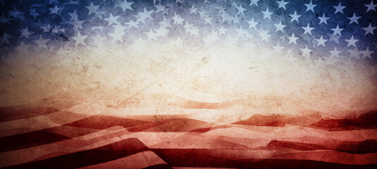 Grunge American stars and stripes flag background © Stillfx