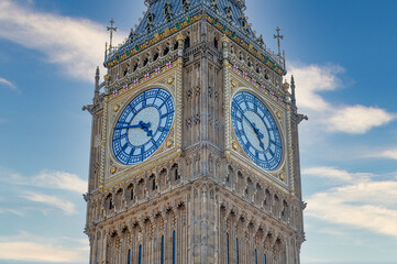 Fototapeta na wymiar Big Ben and House of Parliament, London