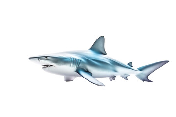 Fototapeta premium Silver Shark fish. Transparent background. generative AI