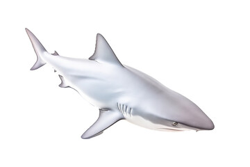 Fototapeta premium Silver Shark fish. Transparent background. generative AI