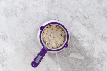 Chocolate cookies with peppermint chips